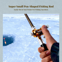 Mini Fishing Rod Portable Pen Set Kids Ice Fishing