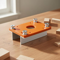 2-in-1 Wood Slotting Jig Limit Stop Slotting Jig Round Corner Square Hole Router Guide Base Thickened Body for Woodworkers, Carpenters, Furniture Making, Workshop