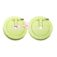 Mason Jar Lids with Straw Hole and Silicone Stopper, PP Plastic, 70mm