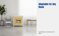Large Capacity Foldable Storage Box with Wheels, Hinged Lid Organizer, Clothes, Quilt, Multi-Use Cabinet