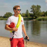 High-Visibility Flotation Collar with D-Collar Padded Water Rescue Collar Heavy-Duty Throwable Rescue Collar Floating for Docks