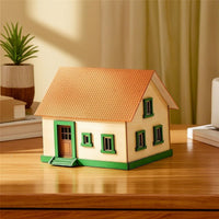 Assembled Miniature House Compact House Model with Pitched Roof Warm Diorama for Hobbyists, Village Scenes