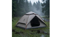 Automatic Double Layer Dome Tent 210D Oxford Material Double-Layer Tent Fiberglass Poles Outdoor Shelter Ground Stakes and Guy Lines