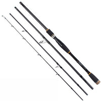 Portable Carbon Fiber 4-Piece Casting/Spinning Fishing Rod for Travel