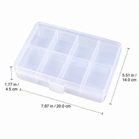 Large 12L Multi Compartment Storage Boxes with Lids, Clear Transparent Parts Organiser Box, Stackable for Garage, Craft