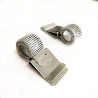 Portable Spring Pen Holder Clip for Notebooks - Retractable Metal Business Pen Clip