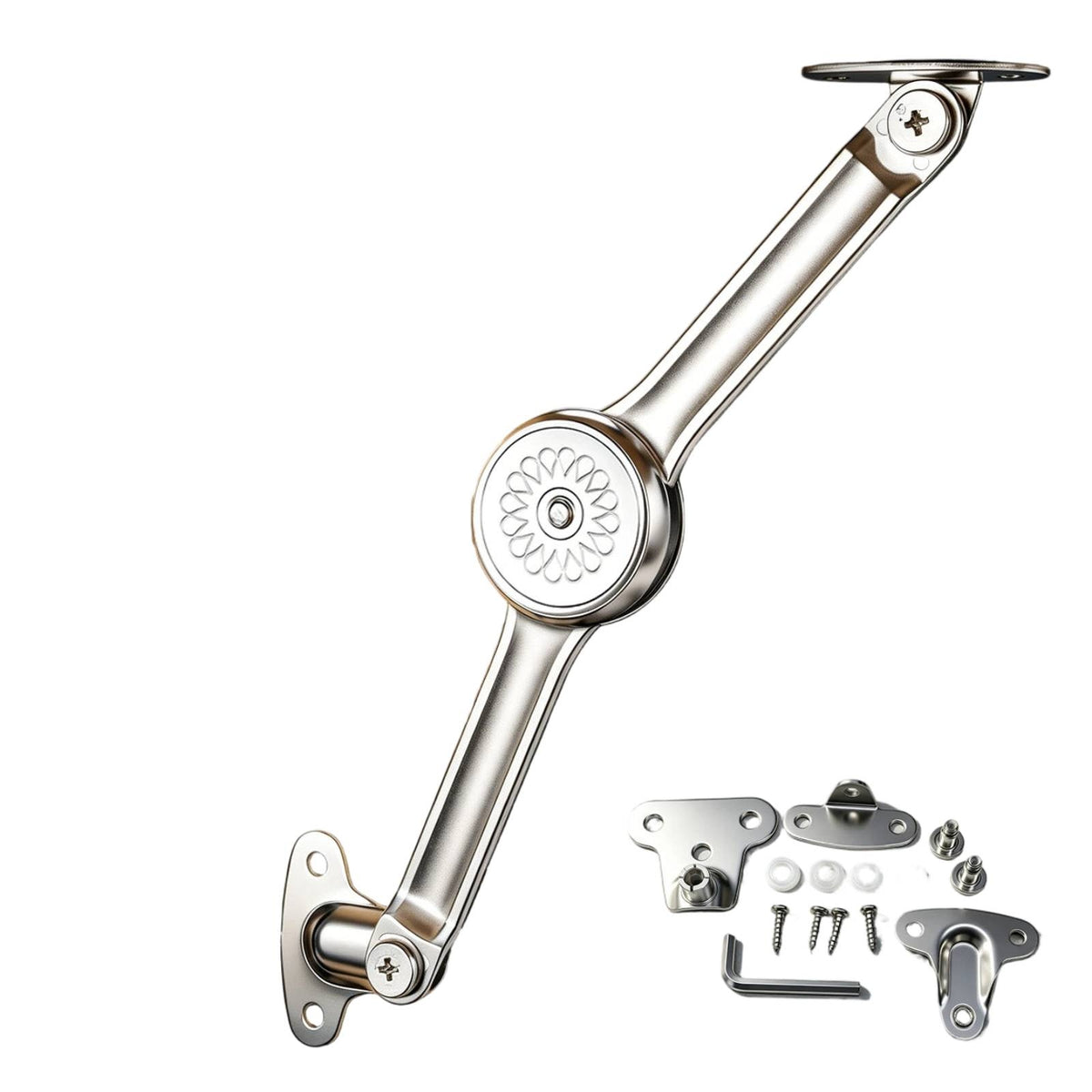 Lift-up Hinge Polished Cabinet Door Lift Stay Cabinet Door Support Arm Mechanical Hardware Corrosion-Resistant for DIYers