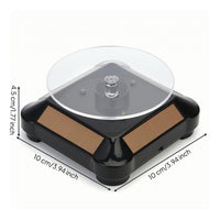 Automatic Solar Display Stand Cordless Rotating Display Stand Portable Solar Turntable Multifunctional for Jewelers