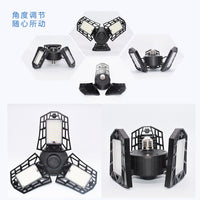 LED Deformable Garage Light, Foldable High Bay Shop Light for Warehouse and Workshop