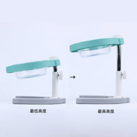 Adjustable Height Pet Feeding Station with Tilted Design and Glass Bowls