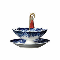 Traditional Chinese Design Ceramic Umbrella Tea Strainer Hand Painted Pattern Umbrella Tea Strainer