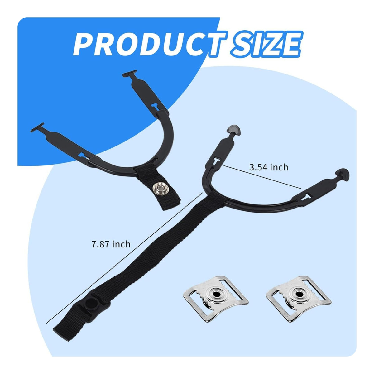 Black Hockey Helmet Chin Strap Repair Kit Sturdy Hockey Chin Strap Easy to Install Sports Helmet Buckle Kit