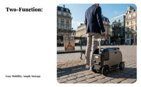 High Load Capacity Rideable Electric Suitcase Airport Security-Approved Smart Lock Rideable Luggage USB Charging Port Travel Gear Removable Battery for Frequent Flyers, Business Professionals, Tech Enthusiasts, Airport, Train Station, Convention Center