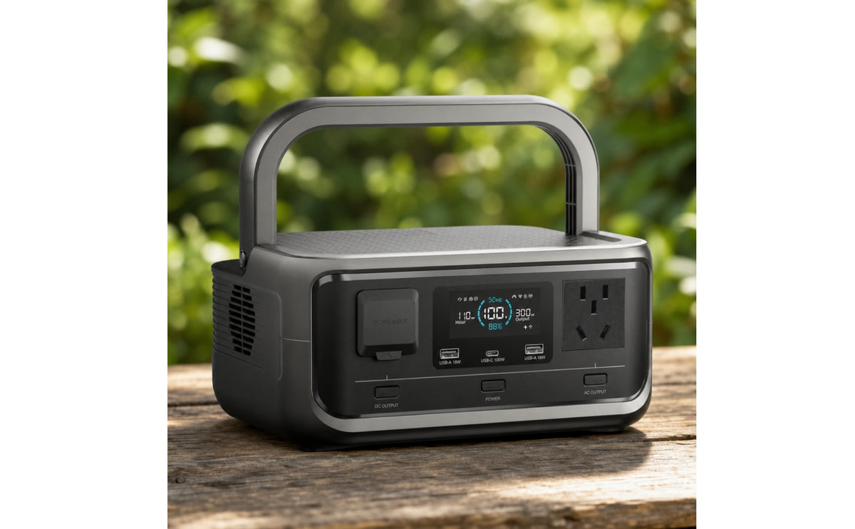 Portable Power Station with Alternating Current Outlet Compact Portable Power Station Lightweight Solar Generator for Campers, Tourists, Camping
