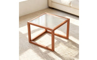 Miniature Coffee Table Ribbed Dollhouse Coffee Table Minimalist Furniture for Hobbyists, Collectors