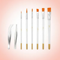 Paint Brushes with Tweezers Slender Precision Detail Brush Set Intricate