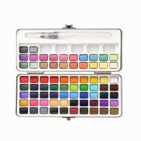 Watercolor Paint Set Solid Watercolor Set with Metal Tin Art Supplies for Artists, Classroom