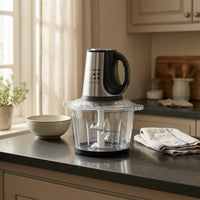 Long-Lasting Food Chopper with Glass Bowl Powerful Electric Food Chopper Countertop Appliance Compact for Home Cooks, Kitchen