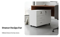 Under Desk Storage Cabinet Large Capacity Mobile File Cabinet Space Saving Mobile Office Pedestal for Students, Study Room, Workplace
