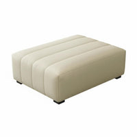 High-Density Foam Cushion Channel-Tufted Bench Versatile Use Channel Tufted Stool Long-Lasting Frame Footstool Stable Low-Silhouette Design for Homeowners, Interior Decorators, Living Room, Bedroom, Lounge Area, Entryway