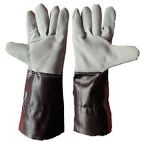 Welding Gloves Leather Heat Resistant Work Safety Gauntlets