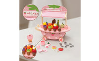 Wooden Toy Ice Cream Cart Pastel Ice Cream Cart Toy Imaginative Interactive for Children, Toddlers, Children, Playroom