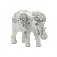 Decorative Elephant Figurine Resin Elephant Figurine Light-Toned Ornamental Item for Tabletop, Entryway