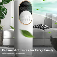 Portable Air Chiller and Heater Time-Based Control Standing Air Conditioner Fan Effortless Fill Water Tank Oscillating Cooling Fan for Renters