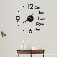 3D DIY Luminous Wall Clock Silent Quartz Movement Acrylic Home Decor