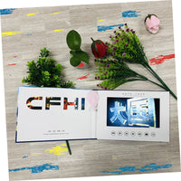 7-inch Video Brochure for Business, Factory Direct Sales, Video Greeting Card, Electronic Advertising Brochure