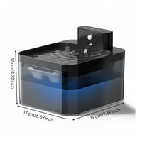 Infrared Sensor Smart Pet Drinking Fountain Rechargeable Battery Feline Water Fountain Quiet Operation for Cats