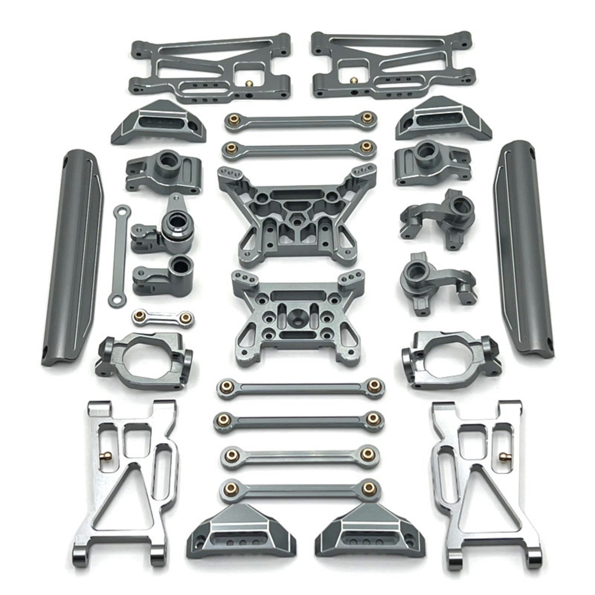 Metal RC Car Upgrade Kit Anodized coating/10 Scale RC Modification Kit Easy Installation Toy Vehicle Components for Bashing