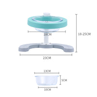 Adjustable Height Pet Feeding Station with Tilted Design and Glass Bowls