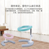 Adjustable Height Pet Feeding Station with Tilted Design and Glass Bowls