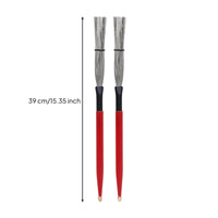 Drumstick with Wire Brush Versatile Multi-Functional Drumstick Non-Slip Drum Brush with Wire Ends for Drummers, Percussionists, Rehearsal