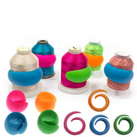 Silicone Bobbin Holder Clips for Sewing Machine Thread Spools - Prevents Unraveling and Keeps Threads Organized