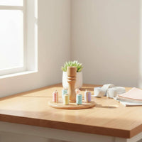 Embroidery Thread Stand Rotating Base Wooden Thread Spool Stand Polished Finish