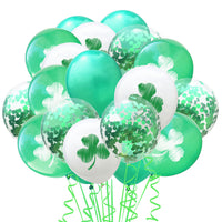 60-Piece St. Patrick's Day Shamrock Sequin Balloon Set for Festive Party Decoration