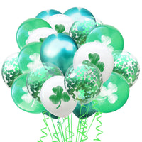 60-Piece St. Patrick's Day Shamrock Sequin Balloon Set for Festive Party Decoration
