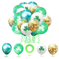 60-Piece St. Patrick's Day Shamrock Sequin Balloon Set for Festive Party Decoration