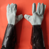Welding Gloves Leather Heat Resistant Work Safety Gauntlets