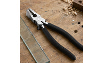Flat Jaw 8-Inch Holding Pliers Narrow Head Metal Pliers Adjustment Screw Gripping Tools Black Coated Handles