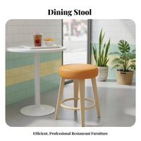 Heavy-Duty Upholstered Dining Stool Space-Saving Design Restaurant Seating Simple Design Commercial Furniture Comfortable Cushion for Diners, Business Owners, Homeowners, Snack Bar, Food Court, Cafe, Kitchen