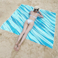 Picnic Blanket with Waterproof Backing for Outdoor Activities, Extra Large Microfiber Camping Mat, Foldable Beach Blanket, Large Family Mat