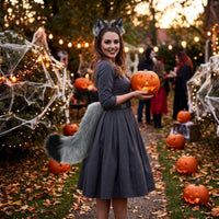 Feline Tail with Strap Comfortable Faux Hair Tail Easy to Wear Accessory for Cosplayers, Kids, Cosplay, Halloween