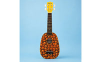 Basswood Pineapple Ukulele Nylon Strings 21 Inch Ukulele Portable Musical Instrument Lightweight for Children, Outdoor