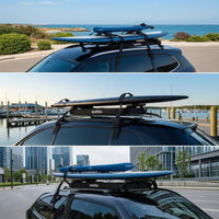 Paddleboard Roof Rack Padded Soft Roof Rack Pads Board Carrier Strap-on Portable for Paddleboarders, SUV, Road Trips