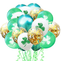 60-Piece St. Patrick's Day Shamrock Sequin Balloon Set for Festive Party Decoration