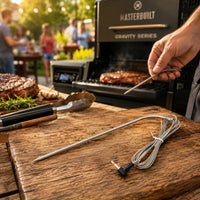 Braided Cable Grill Meat Sensor Right-Angled Plug Replacement Sensor 280°C Range Cooking Accessory Heat-Resistant