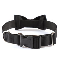 New Cotton Black Western Wedding Pet Collar with Bow Tie for Dogs